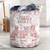 Personalized Dog Custom Breeds Floral Toile De Jouy French Laundry Basket LM32 893761
