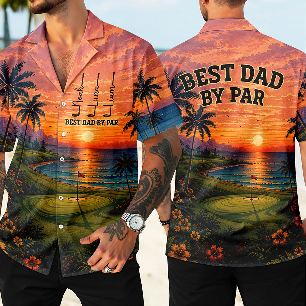 Custom Name Best Dad By Par Hawaii Shirt Personalized Gift for Golf Dad HO82 902514