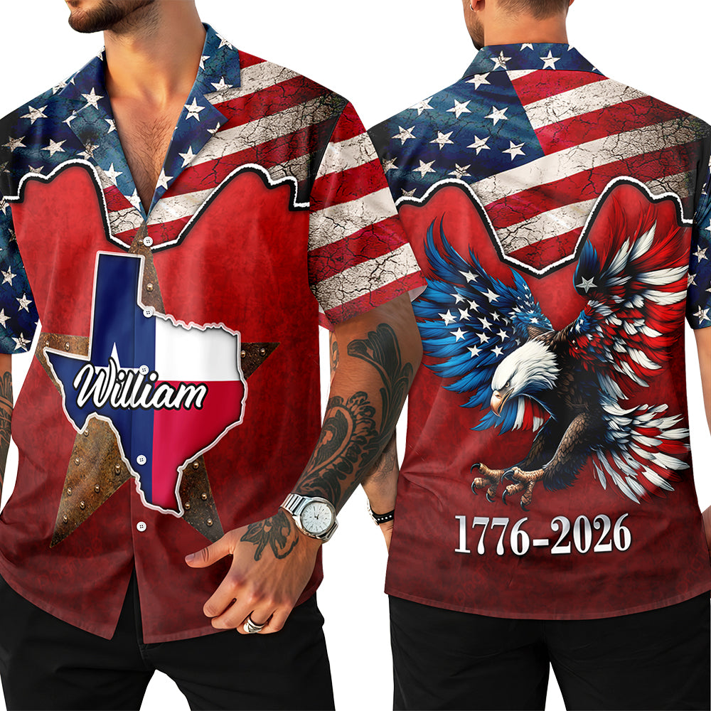 Custom Name US 250th Anniversary 1776-2026 State Flag Hawaii Shirt LM32 668901