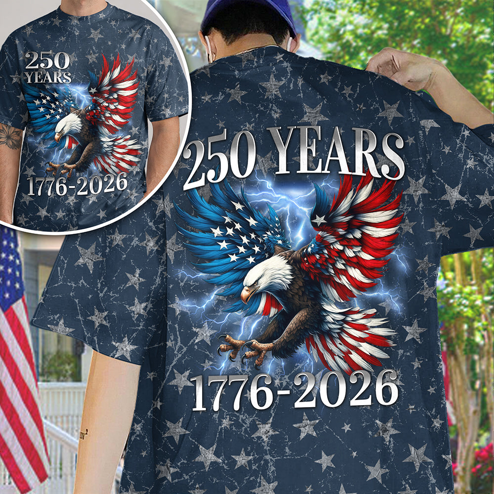 Personalized 250th Anniversary Eagle Patriotic American AOP Shirt TH10 169543