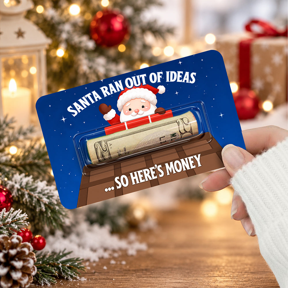 Personalized Funny Christmas Money Holder Card Gift for Kids and Adults CH07 180724