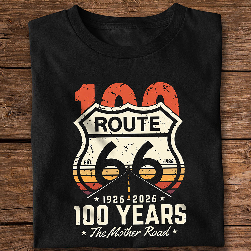 Route 66 1926–2026 100 Years The Mother Road, Classic Road Trip Dark Shirt LM32 670237