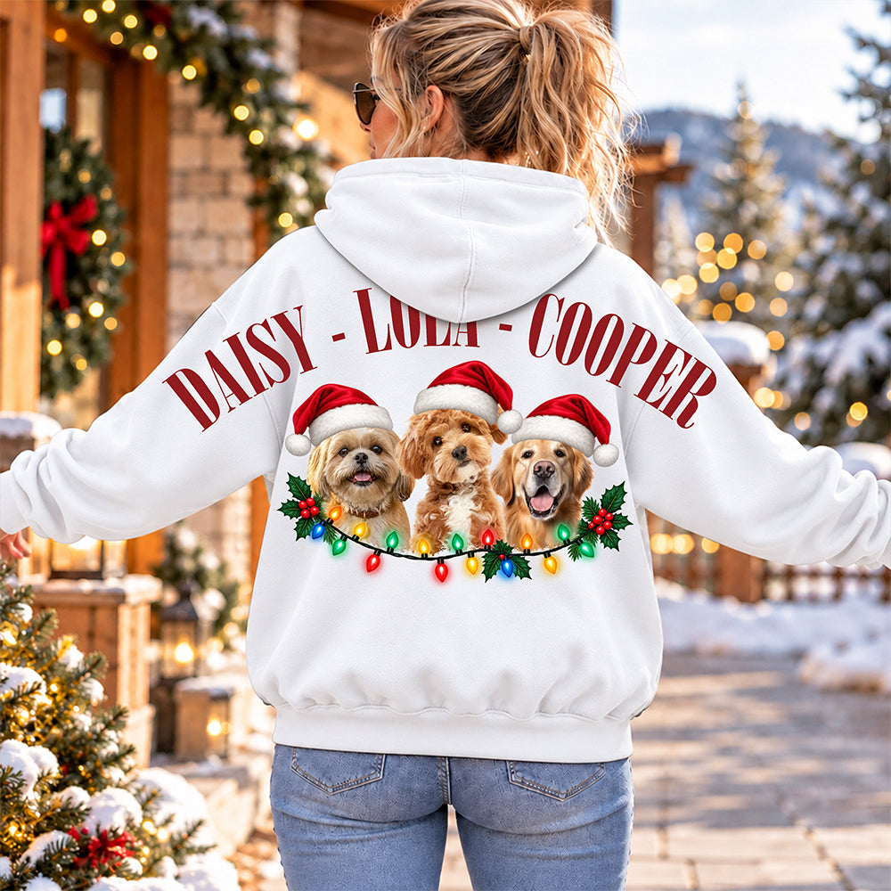 Custom Dog Cat Photo Christmas Shoulder To Shoulder Sweatshirt Gift For Pet Lovers TH10 171409