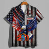 Personalized Name Eagle USA Retro Flag 250 Anniversary Hawaiian Shirt LM32 899697