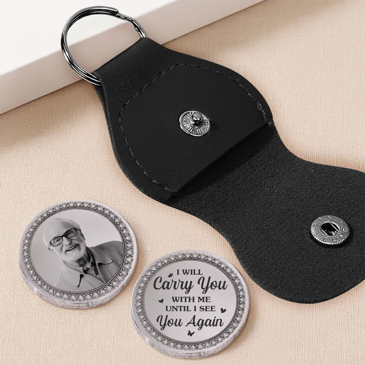 Custom Photo I Will Carry You With Me Until I See You Again Memorial Pocket Hug HA75 920796