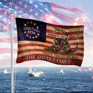 USA American Gadsden Rattlesnake Don't Tread On Me Double-Sided Flag HO82 900352