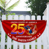 Custom Family Name 250th Anniversary United States of America Eagle Patriotic Non-Pleated Fan Flag HA75 920570