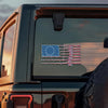 Patriotic Fishing Rod USA Flag Car Decal Sticker LM32 669321