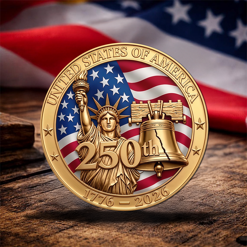 United State Of America 250th 1776 - 2026 Stainless Steel Metal Pin for Patriot's Day Independence Day TH10 169425