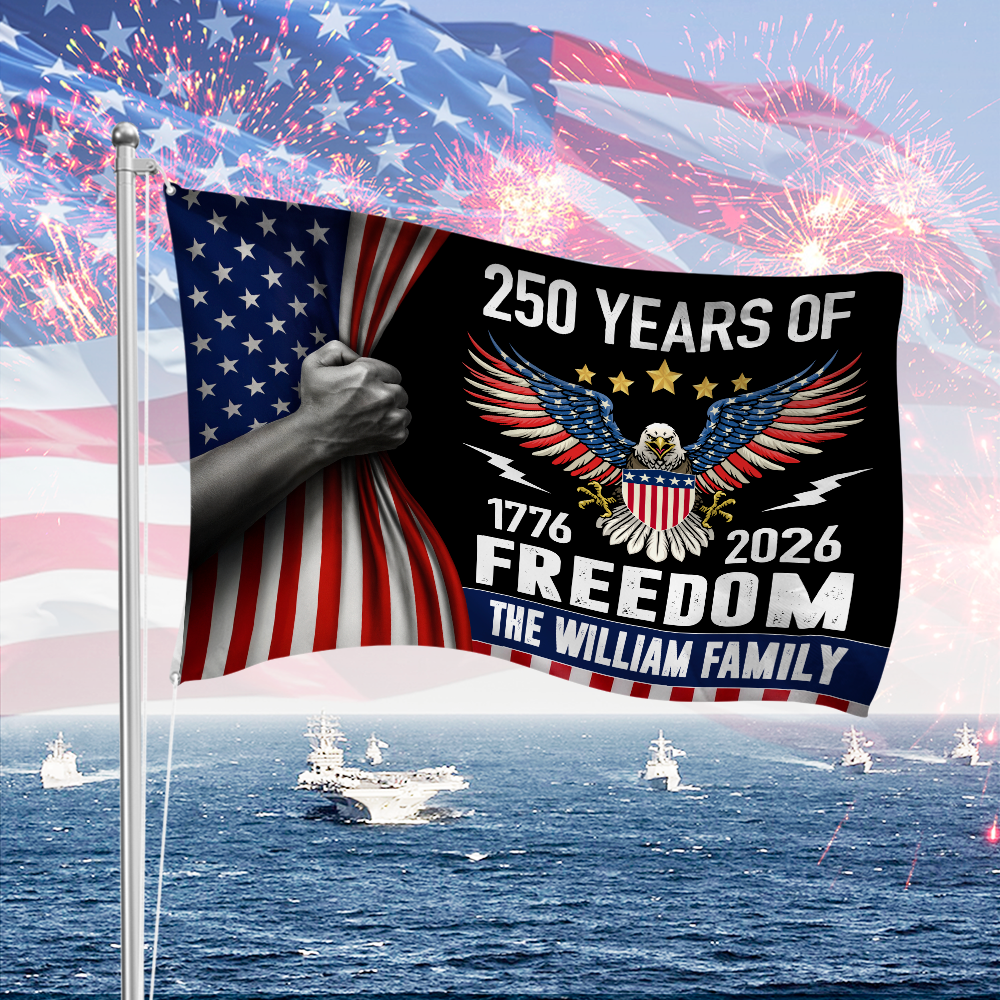 Custom Family Name Celebrate 250th Anniversary of America House Flag CH07 910166