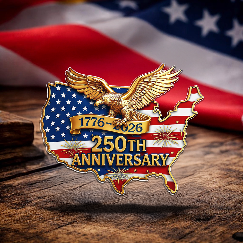 Eagle 1776-2026 United States Flag 250th Anniversary Acrylic Pin CH07 911104