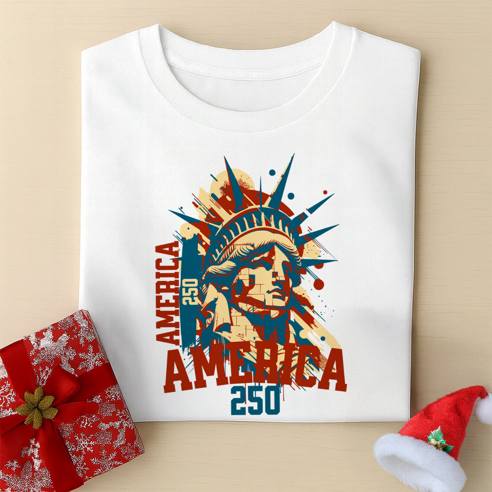 New! America 250 USA Freedom Liberty America 250 Anniversary Bright Shirt HO82 894556