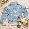 Personalized Name & Date Bridal Jean Jacket with Pearls - Wedding Gift HO82 904108
