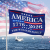 Personalized Family Name 250th Birthday Flag America Anniversary Banner House Flag HA75 898816