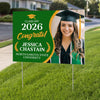 Custom Photo Congrats Class Of 2026 Glitter Graduation Yard Sign Party LM32 899439