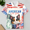 Personalized America Cat Dad, Dog Dad Polo Shirt LM32 899117
