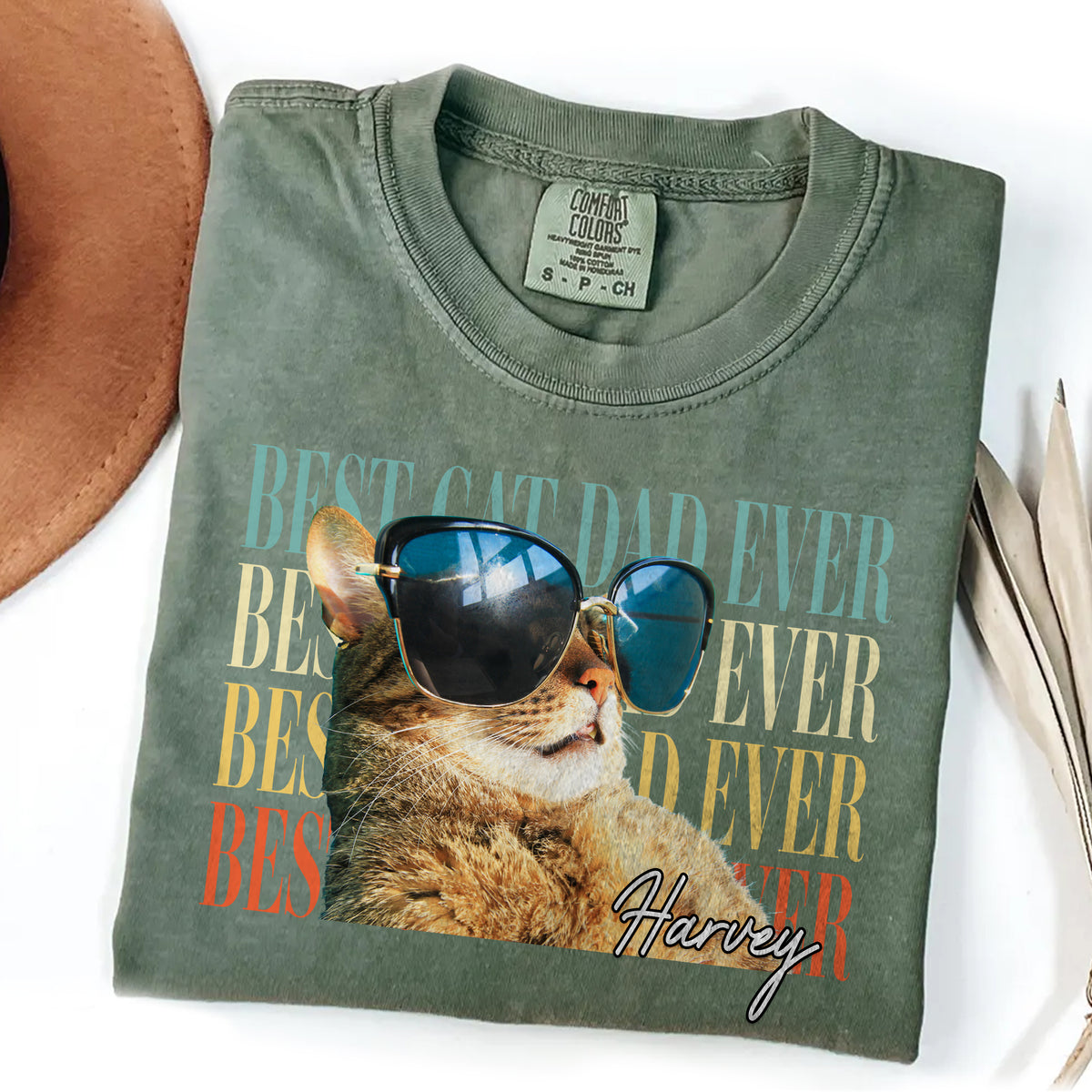 Personalized Vintage Photo Best Dog Cat Dad Ever Retro Comfort Shirt HO82 902494