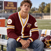 Custom Football Photo Varsity V-neck Cardigan Football Player Gift HO82 903630
