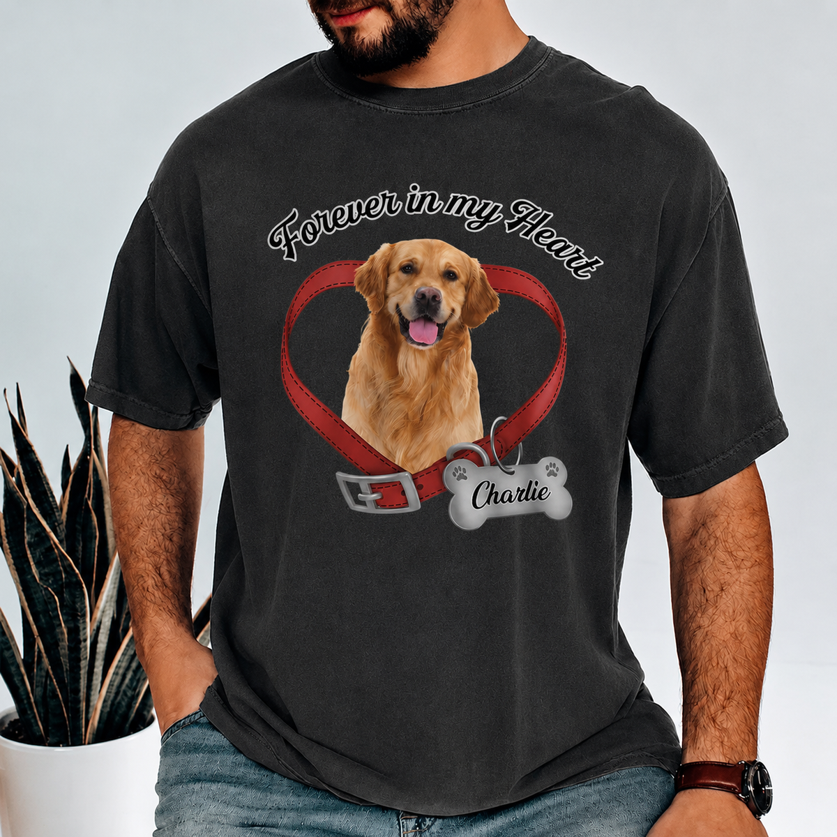 Custom Dog Loss Photo Forever in My Heart Comfort Shirt CH07 180144