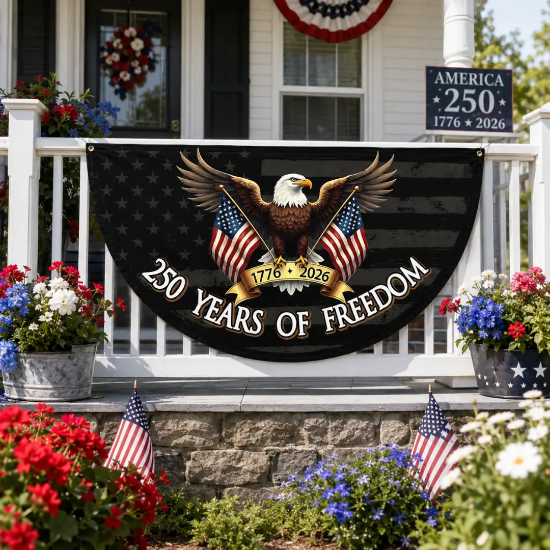 250 Years of Freedom Non-Pleated Fan Flag TH10 170159