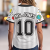 Personalized Teacher Jersey, Custom Name Number Baseball Shirt for Teachers, Back to School Appreciation Gift CH07 180042