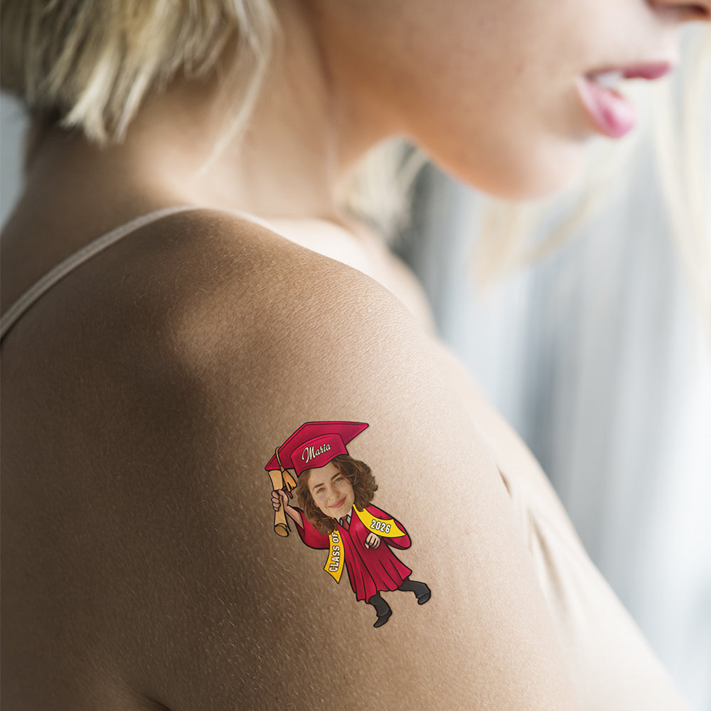 Custom Photo Graduate Personalized Temporary Tattoos Graduation Day Party Decor HO82 901466
