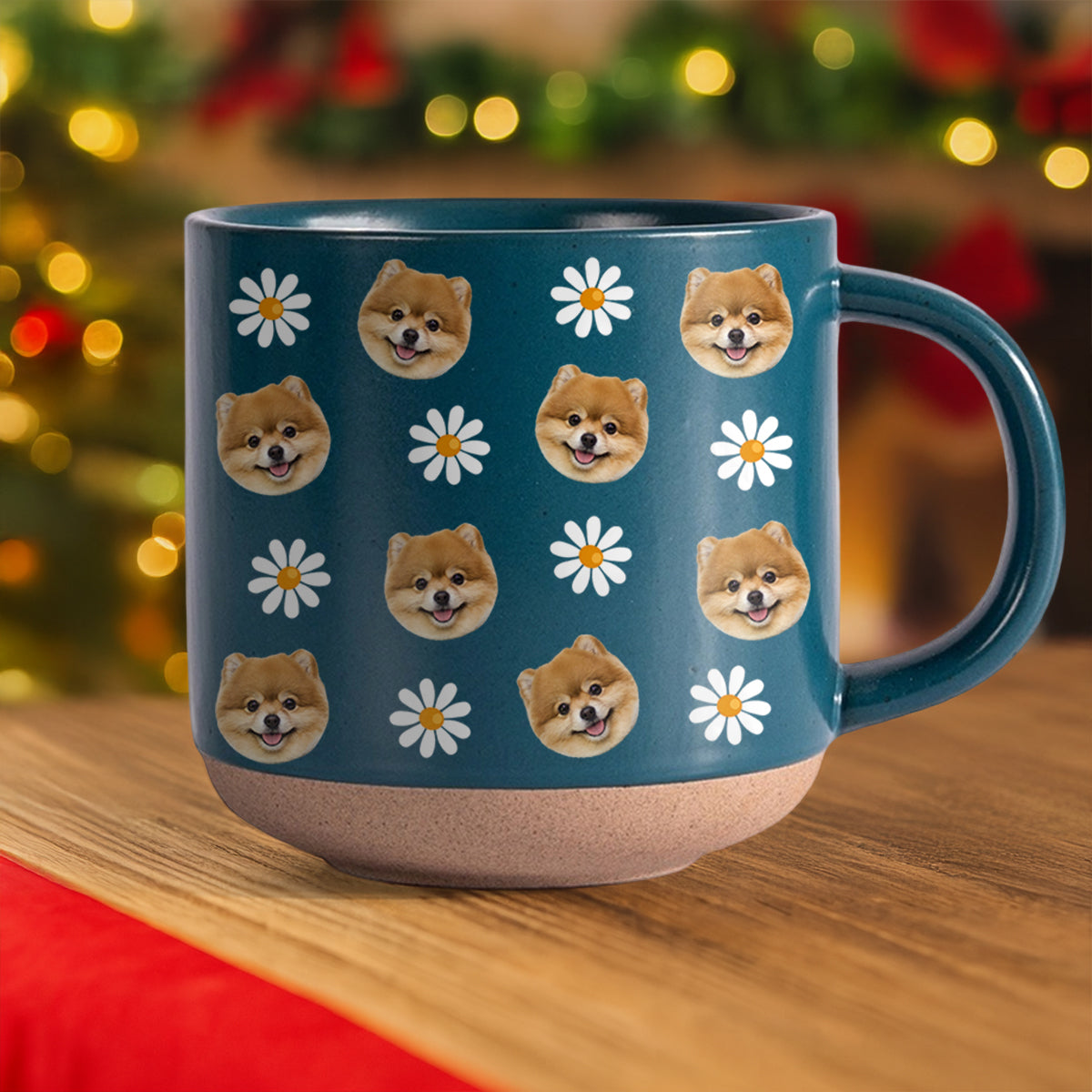 Custom Face Photo With Icon Dog Pottery Mug TH10 894259