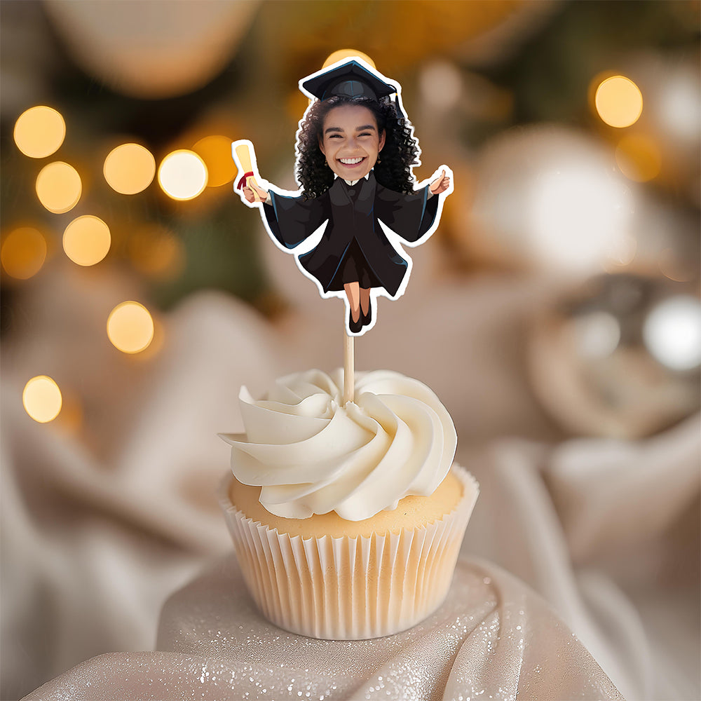 Custom Funny Face Graduation Class of 2026 Decoration Cupcake Toppers HO82 901340