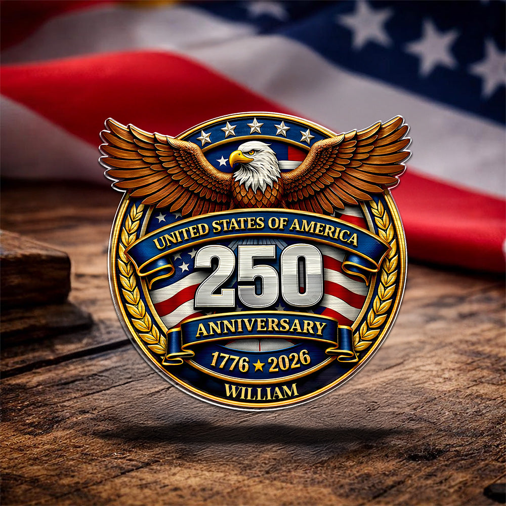 America 250th Anniversary 1776 - 2926 Custom Name Acrylic Pin CH07 911058