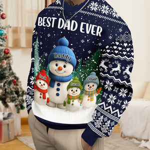 Custom Snowman Family Personalized Ugly Sweater Christmas Gift HA75 898430