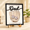 We Caught The Best Dad Personalized 2-Layered Wooden Plaque With Stand Gift for Dad HA75 892368