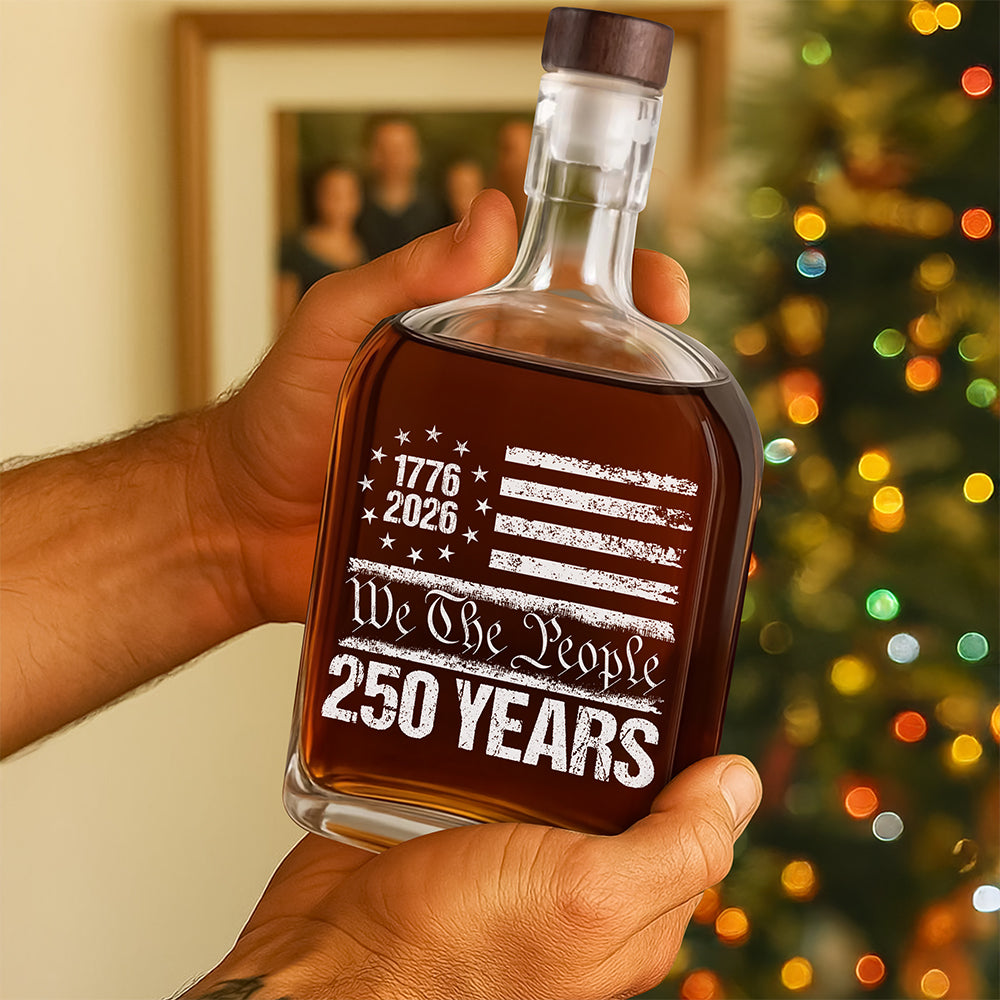 250 Years USA 250th Birthday 1776-2026 Eagle Flag Whiskey Bottle HO82 894574