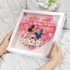 Custom Photo Mother And Daughter Forever Linked Together Personalized Flower Shadow Box  Mother's Day Gift CH07 895470