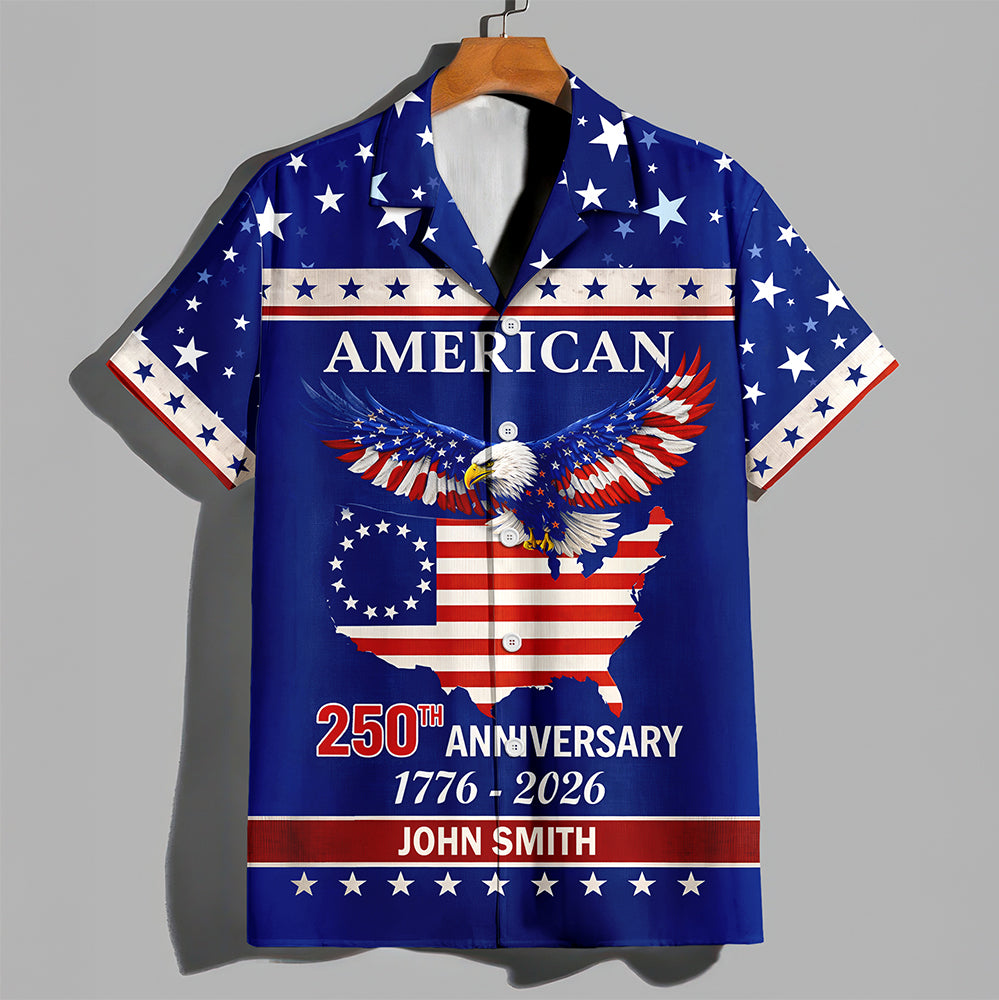 Custom Name American 250Th Anniversary Eagle Flag Hawaii Shirt TH10 898715