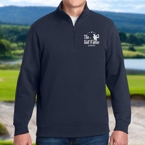 Custom Name The Golf Father Golf Embroidered Quarter Zip Sweatshirt, Unique Golf Enthusiast Gift, Golfers and Coaches Gift HO82 900766
