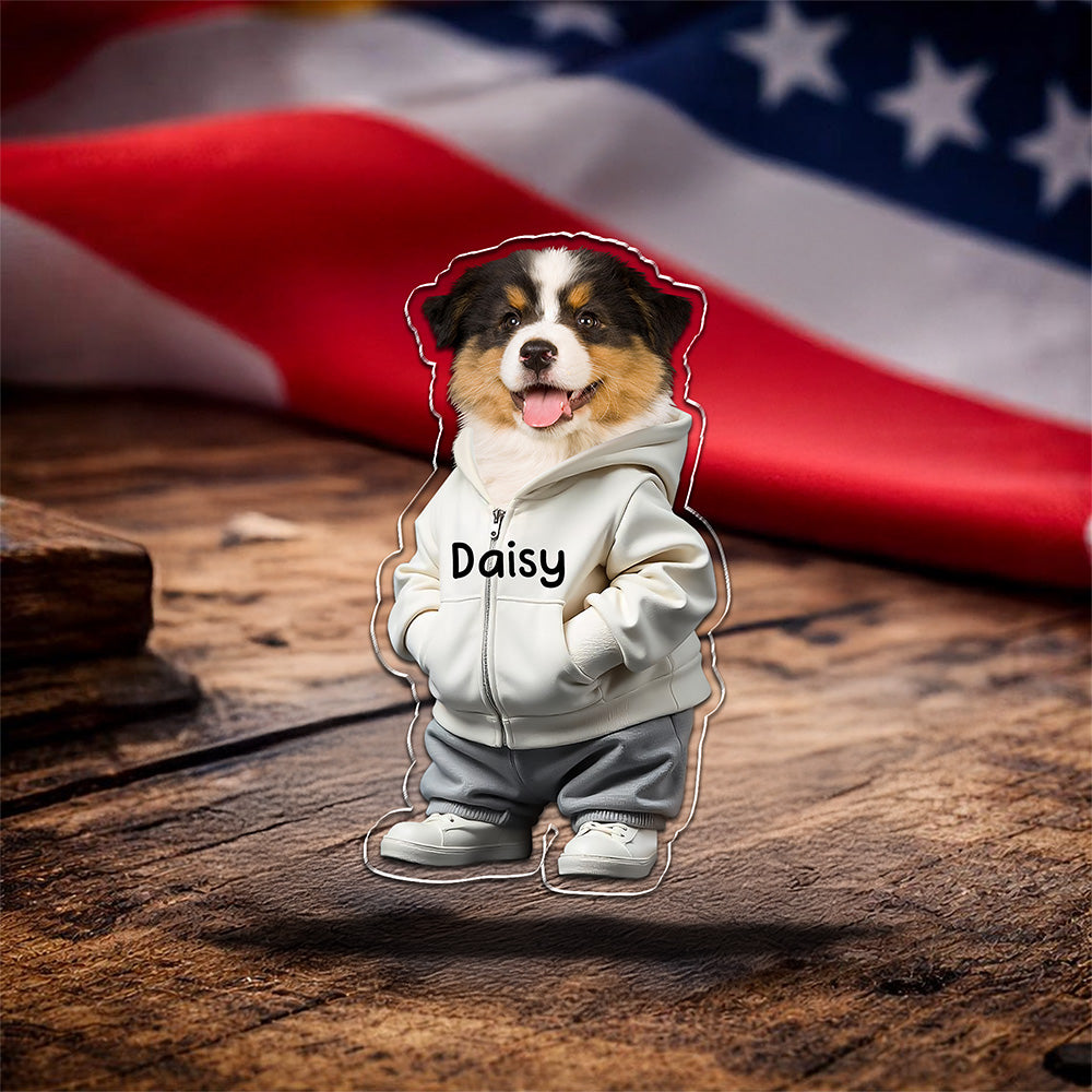 Custom Face Cute Dog Acrylic Pin For Dog Dad Dog Mom CH07 911074