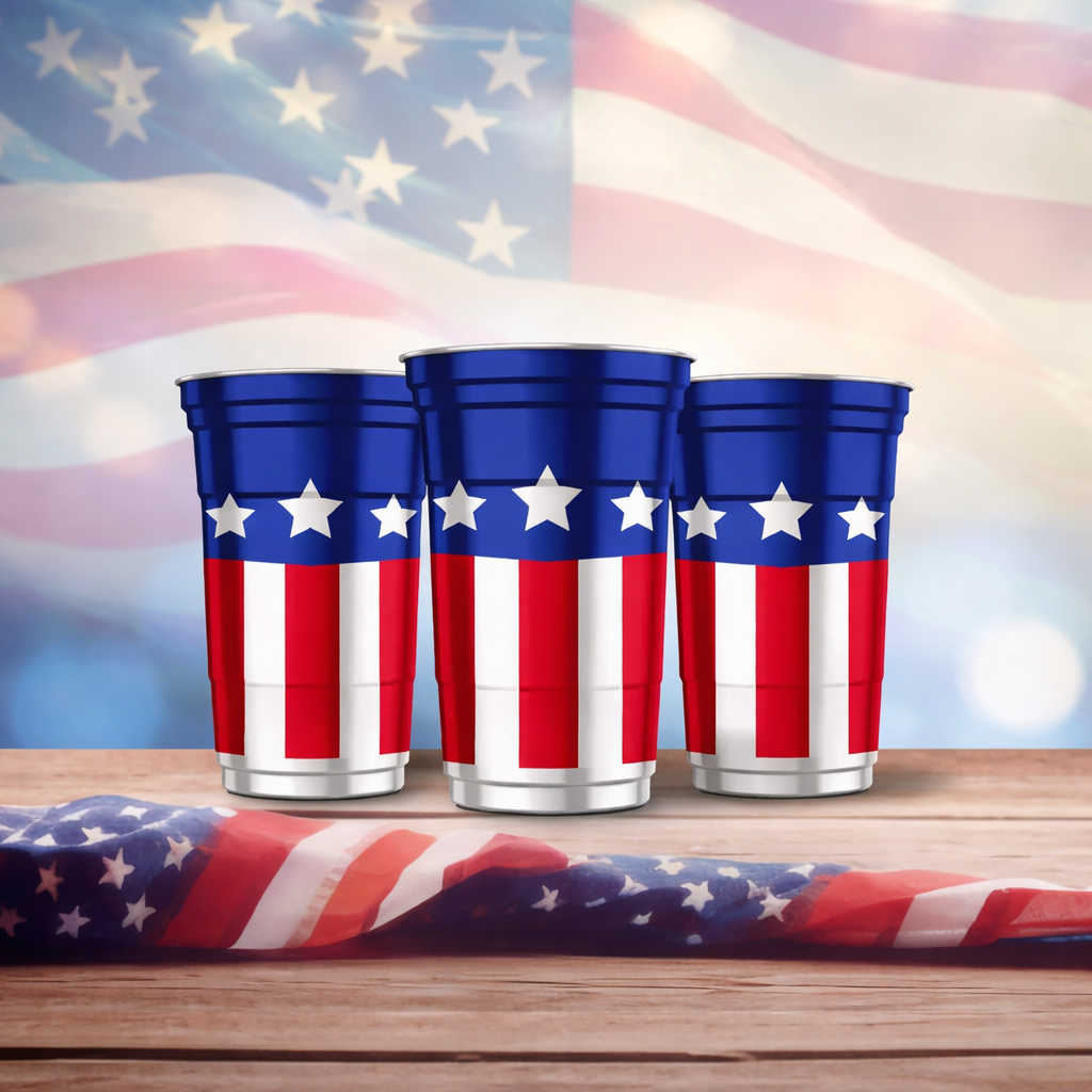 America's 250th Birthday Patriotic 20oz Reusable Aluminum Cups For Parties, Events LM32 899295