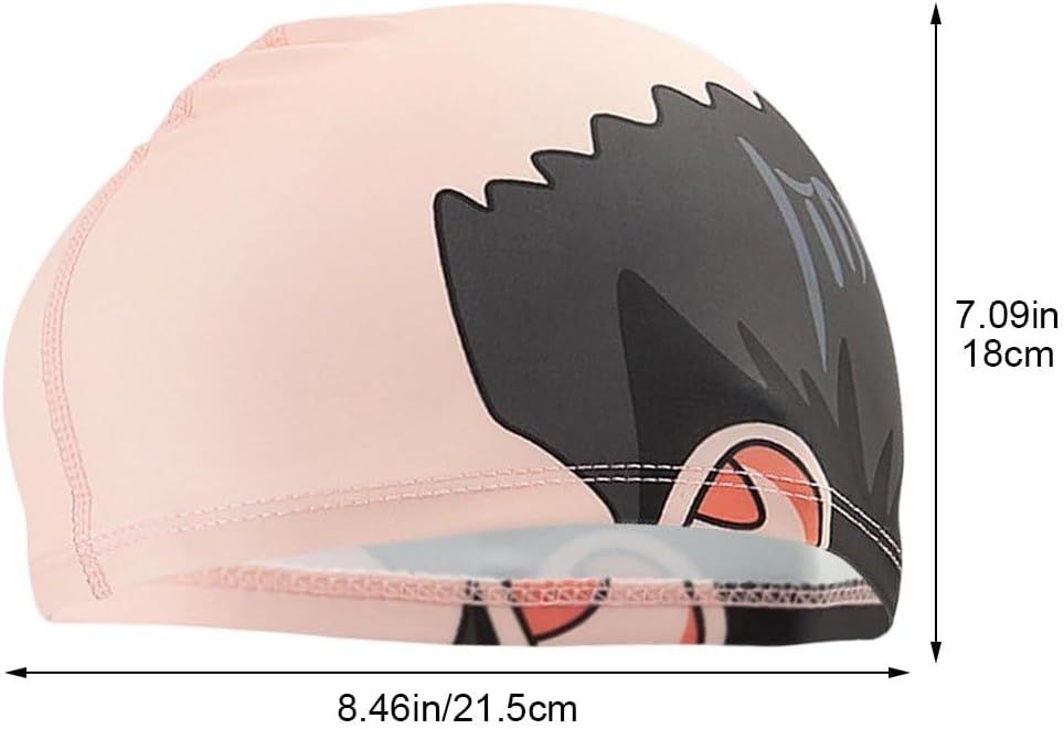 Wacky Bald Head Print Swim Cap, Funny Bald-Head Fabric Hat HO82 903790