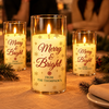 Custom Family Name LED Flameless Candle Christmas Decor HA75 57048