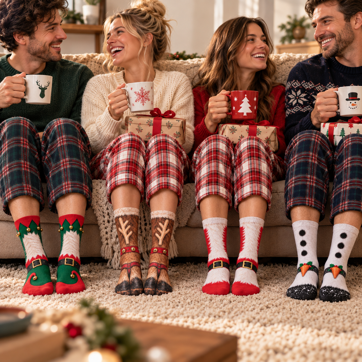 Funny Sante Feet Socks - Personalized Family Christmas Gift LM32 670473