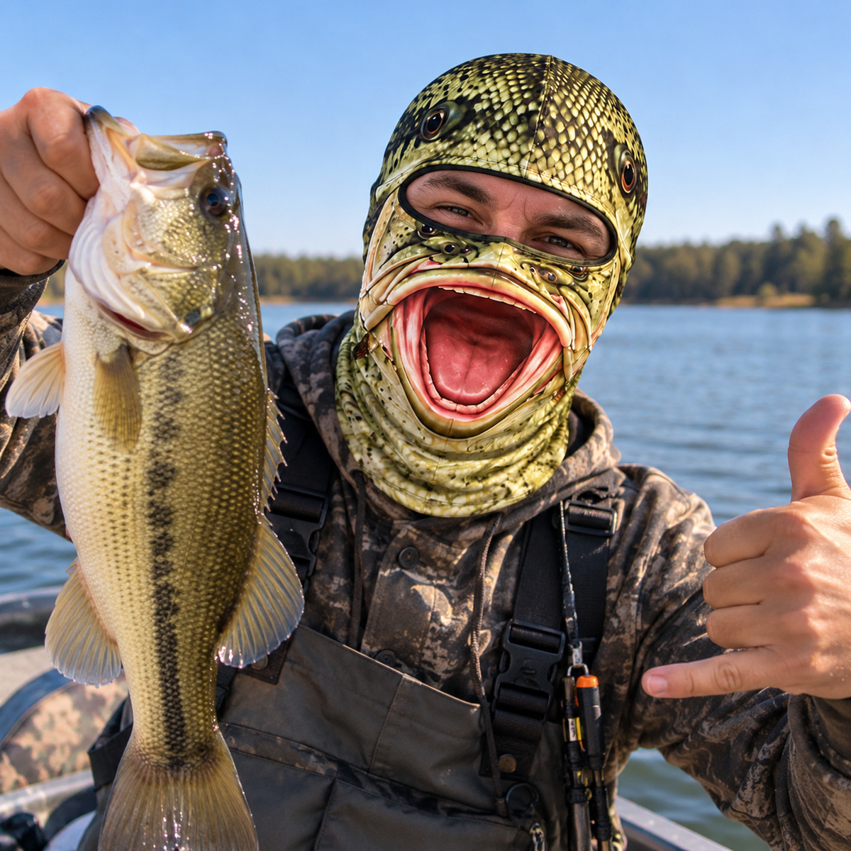 Personalized Funny Fish Face 3D Ski Mask For Fisherman, Fishing Lovers LM32 670419