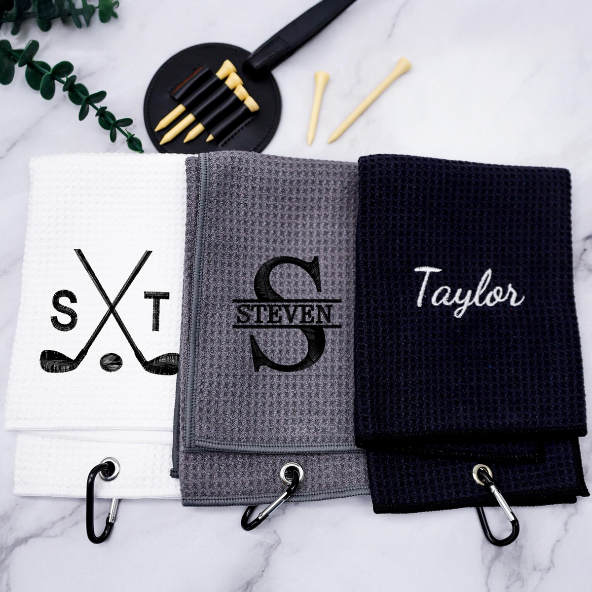 Personalized Embroidered Golf Towel for Golfer, Golf Ball Marker HA75 898636