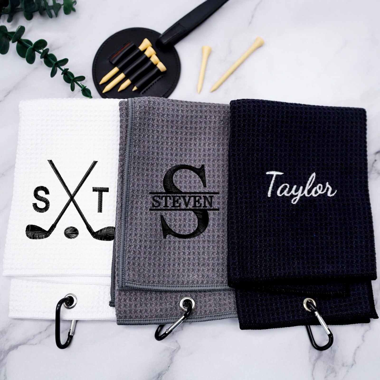 Personalized Embroidered Golf Towel for Golfer, Golf Ball Marker HA75 898636