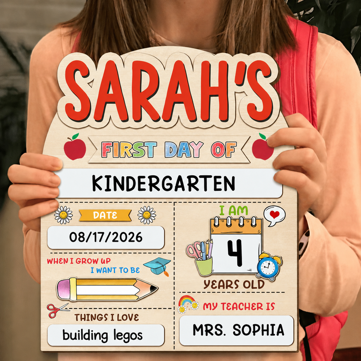 First And Last Day Of School Back To School Gift Wooden School Board HO82 891164