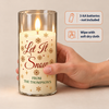 Custom Family Name LED Flameless Candle Christmas Decor HA75 57048