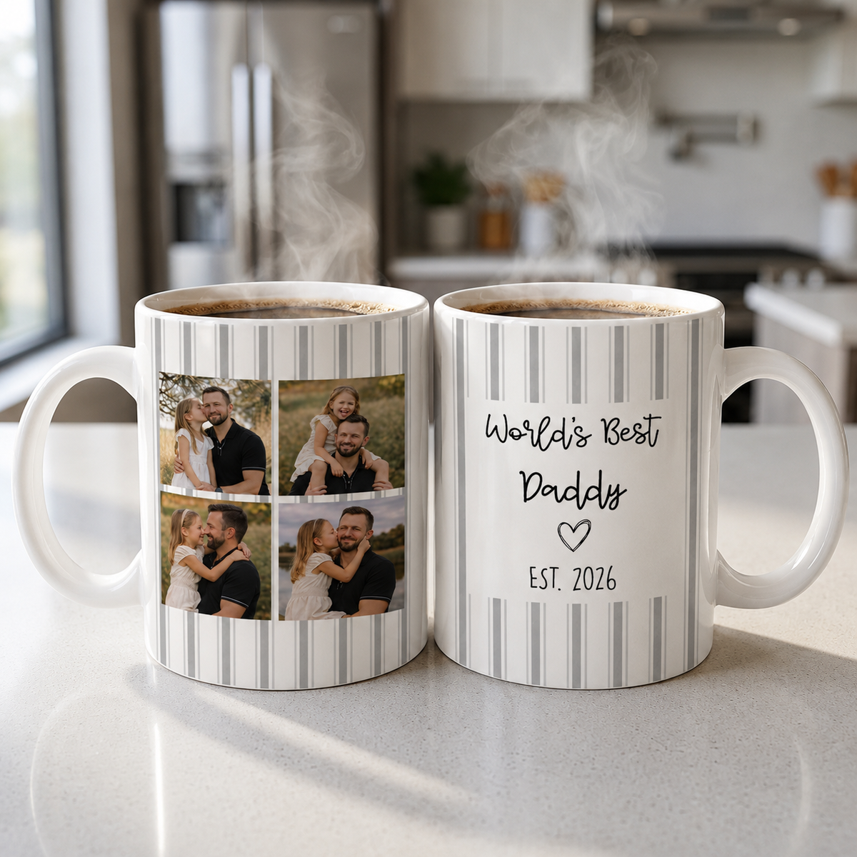 Custom Photo Worlds Best Daddy Print Full Mug - Personalized Gift for Father LM32 899981