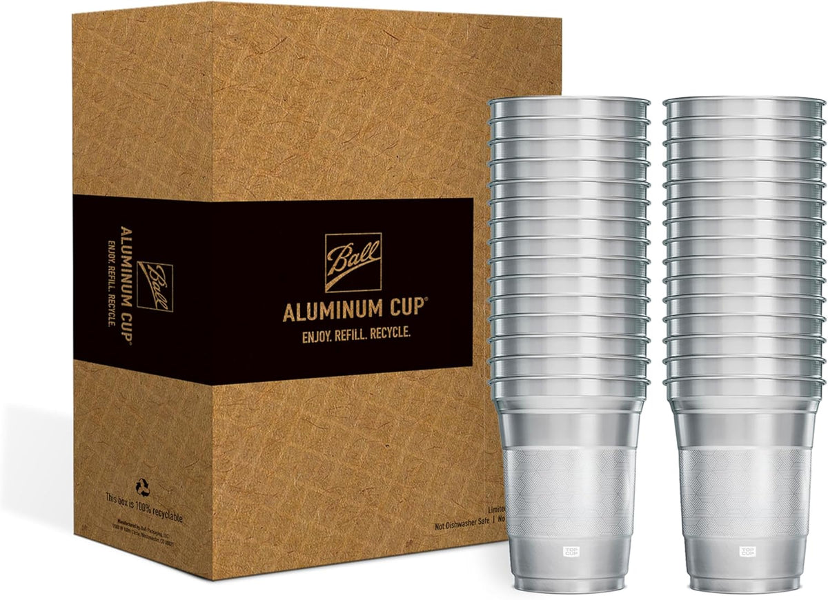 America'S 250Th Birthday 20 Oz Reusable Aluminum Cups 20 Count | Durable, Reusable & Recyclable, Made in USA