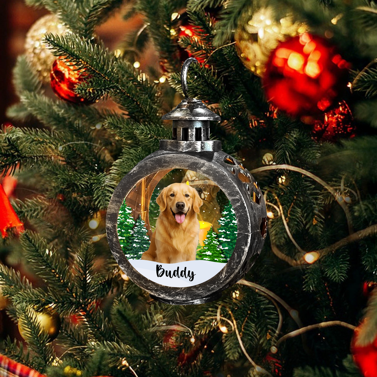 Custom Dog Photo - Personalized Christmas Lantern Ornament For Dog Lovers HA75 897540