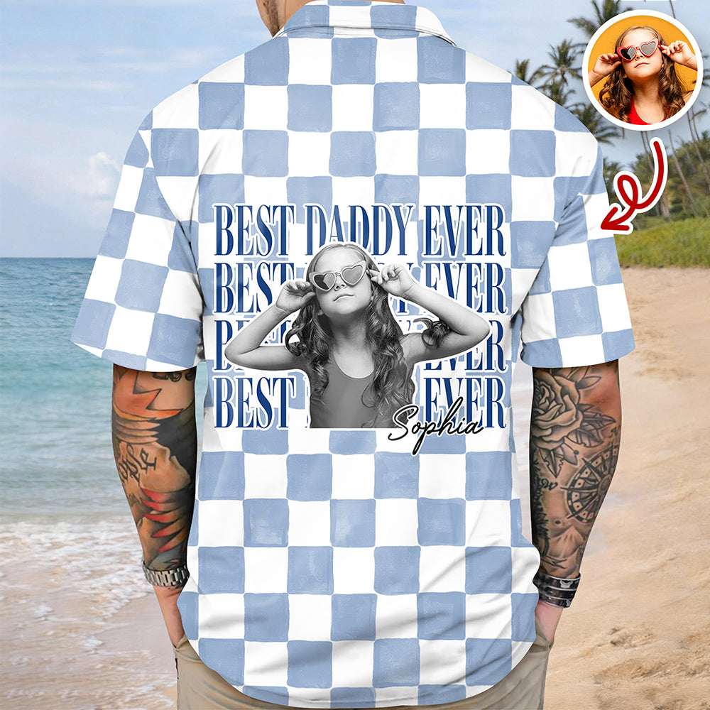 Custom Vintage Photo Best Dad, Mom Ever Hawaii Shirt Gift For Parent CH07 911500