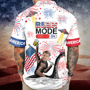 Custom Face 4th Of July Bigfoot Drink Beer Hawaiian Shirt Funny Gift CH07 895692
